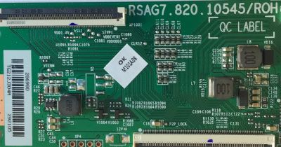 T-CON PARA TV HISENSE / NUMERO DE PARTE 286980 / RSAG7.820.10545/ROH / H41802PNI78A1 / TG212J304M / 292105 / MODELO 55A6G 55A53FUA - Imagen 2